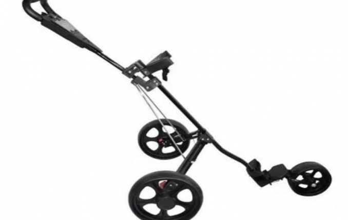 gallery/3 wheel golf push cart - black 1 - copy